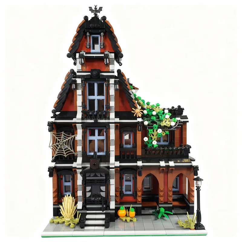 

4090PCS MOC City Street View Haunted House Model DIY Creative Ideas Toy Assembly Puzzle Birthday Gift Display Bricks Gifts