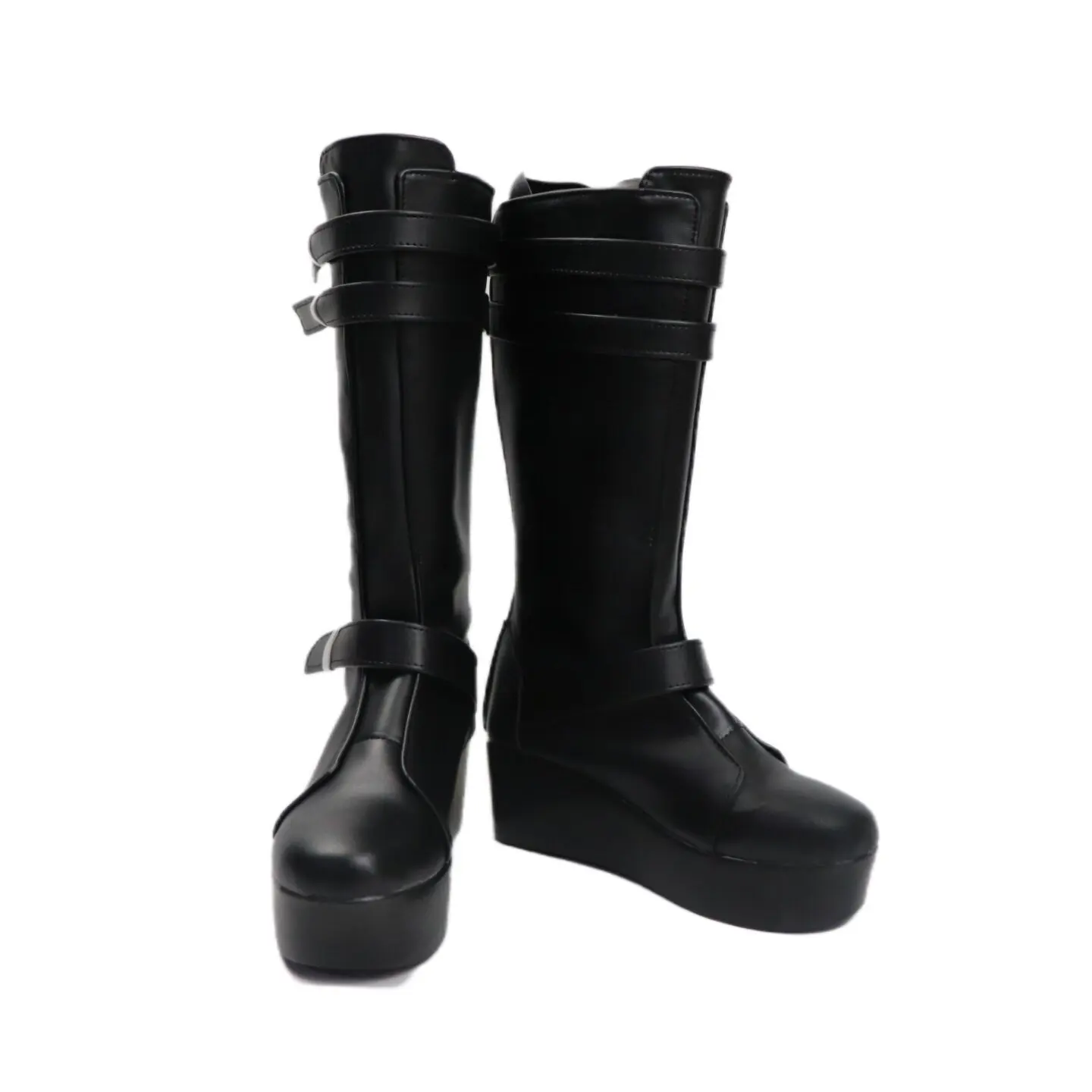 Anime Cosmic Princess Kaguya! Sakayori Iroha Cosplay Shoes Black Medium-Long PU Leather Boots For Halloween Carnival