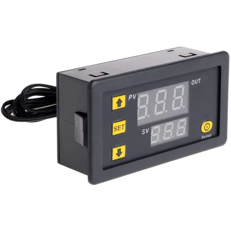 Termostato de pantalla LED con Control de temperatura Digital, línea de sonda AC110, 220V, 20a, instrumento de Control de calor/refrigeración