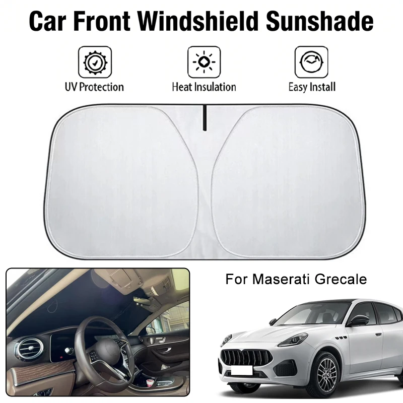 

Car Front Windshield Sunshade Cover For Maserati Grecale UV Block Heat Insulation Auto Interior Sun Protection Accessories