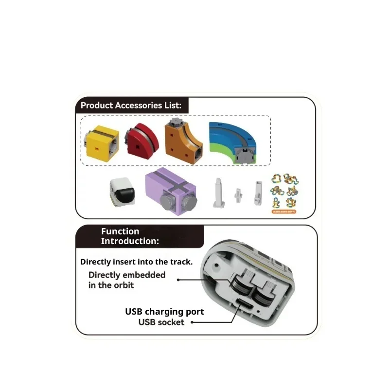 ชุดรถแม่เหล็กลอยได้ DIY สำหรับเด็ก - ของเล่นตัวต่อแบบรางสำหรับประกอบโมเดลยานพาหนะ ของเล่นเสริมพัฒนาการ ของขวัญคริสต์มาส