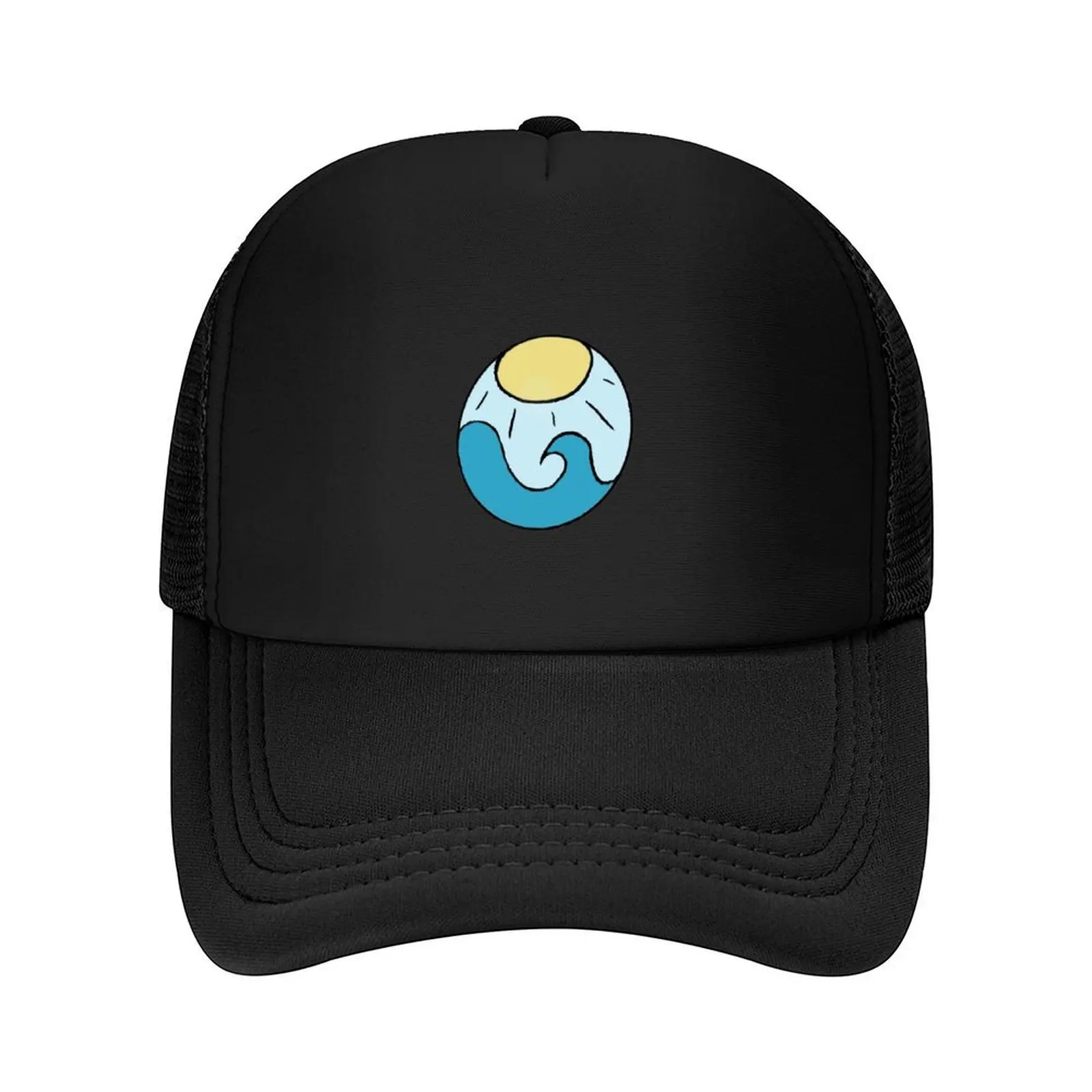 

Wave and sun trapped in a circle. Baseball Cap luxury caps luxury woman cap winter hats for men black Men Hats Women's
