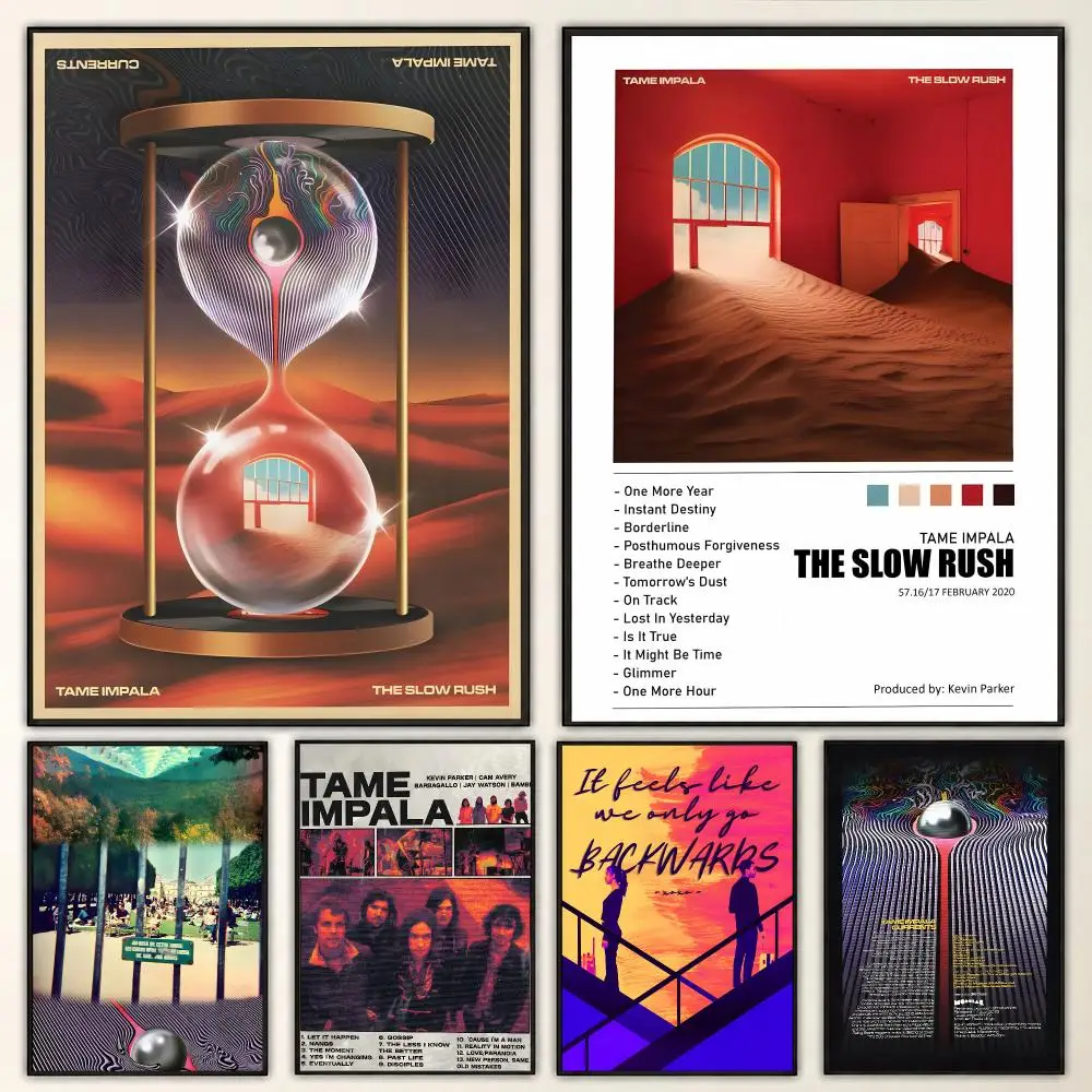 Tame Impala Psychedelic Rock Indie Retro Aesthetic Poster Aesthetic Art Print for Bedroom & Living Room Decor, Unframed