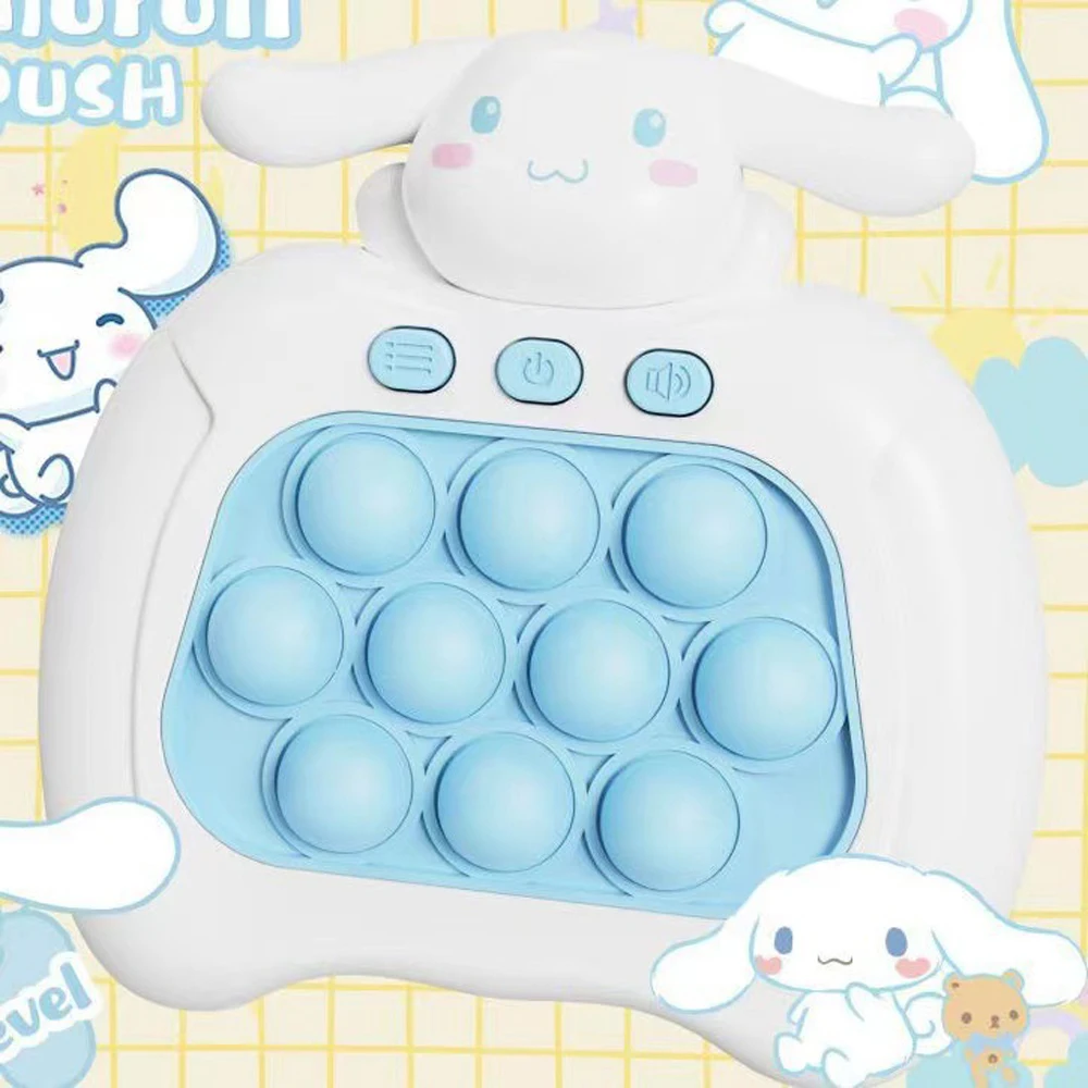 Sanrio Anime Toy Cinnamoroll Kuromi Cartoon Quick Push Game Console Puzzle Press Toy Kawaii Children\'s Birthday Gift