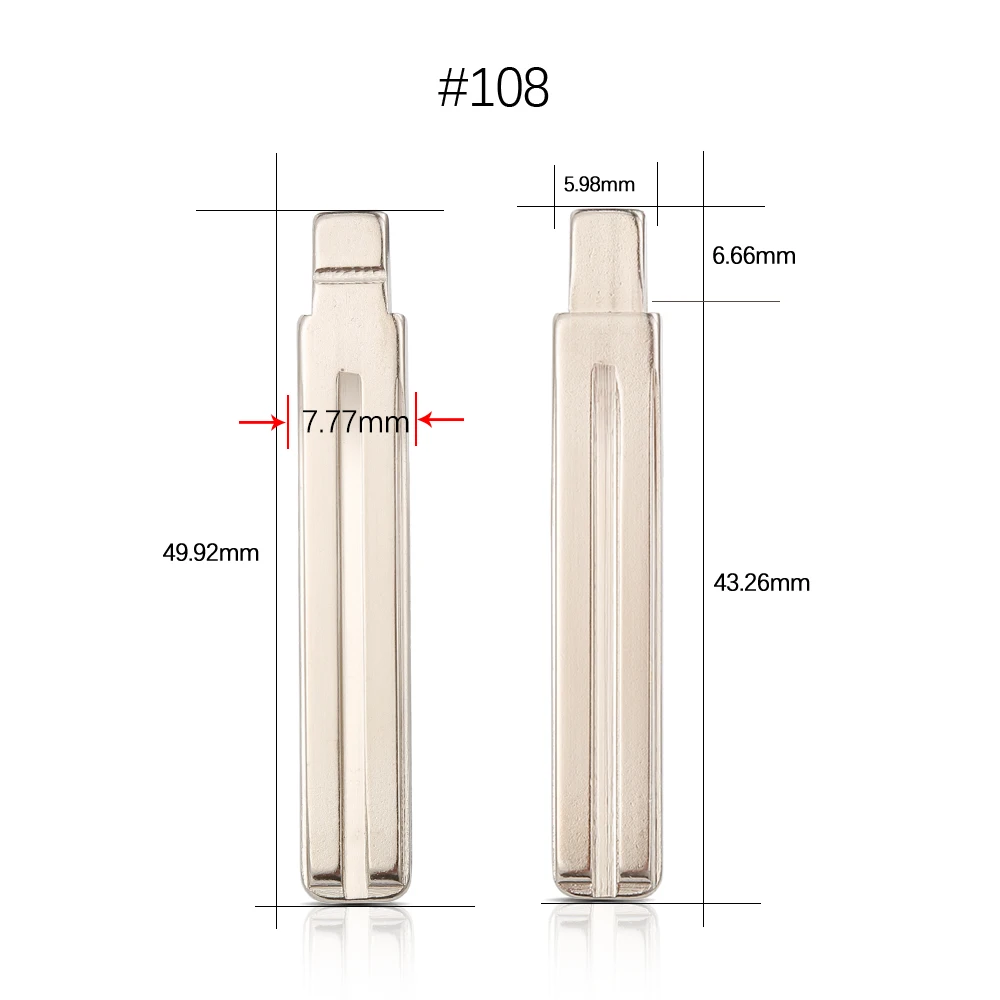 10Pcs/Lot NO.108 Car Key Blade For KIA Spotage RIO K2 K3 K5 For Hyundai I30 IX35 ELANTRA VERNA Toyota Flip KD #108 TOY40
