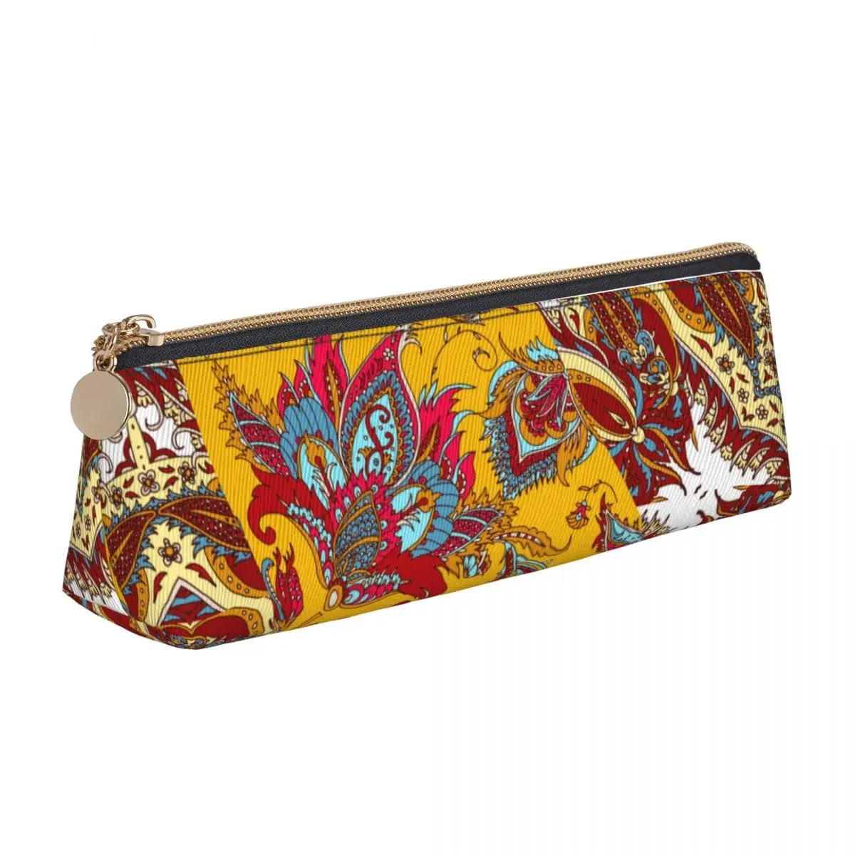 

Vintag Paisley Pencil Case Fashion PU Leather Bag Students Lovely School Cases Supplies