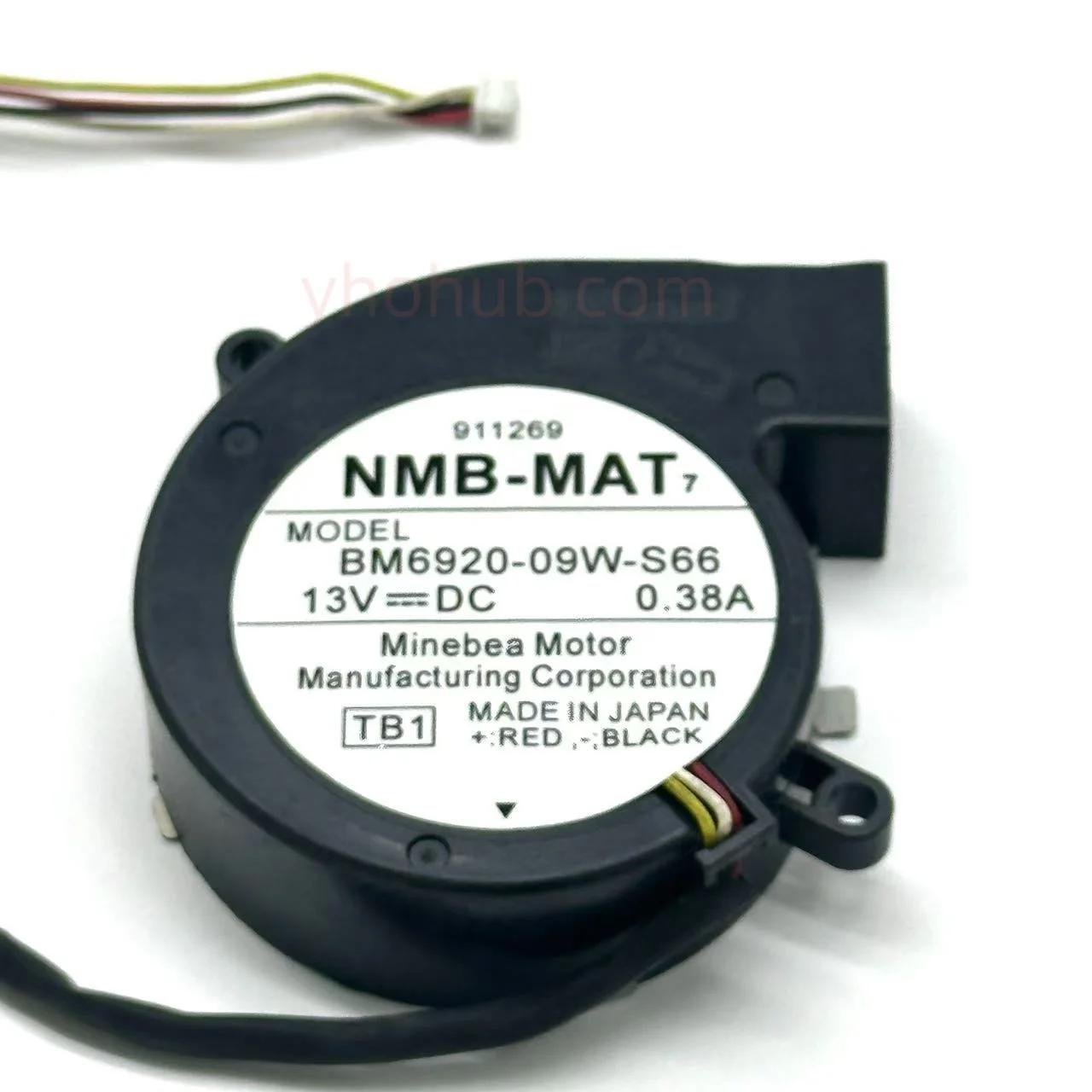 

NMB-MAT BM6920-09W-S66 TB1 DC 13V 0.38A 4-Wire Server Cooling Fan