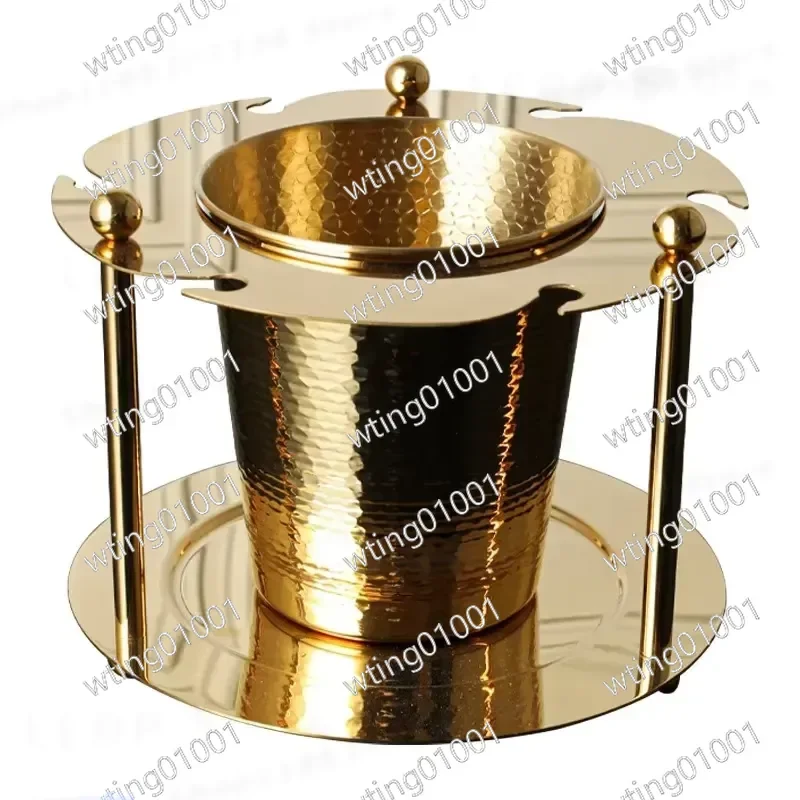 for Stainless Steel Light Luxury Ice Bucket Integrated Frame Model Room Decoration Ice Bucket