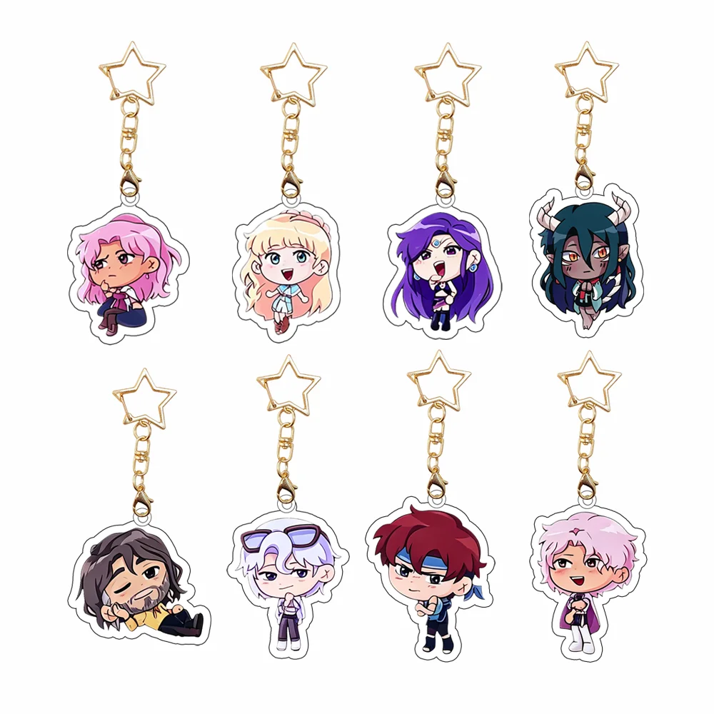for Fields of Mistria Juniper Ronan Valen Hayden Nyx Acrylic Keychain Game Peripheral Q Version Ornament Backpack Pendant Gift
