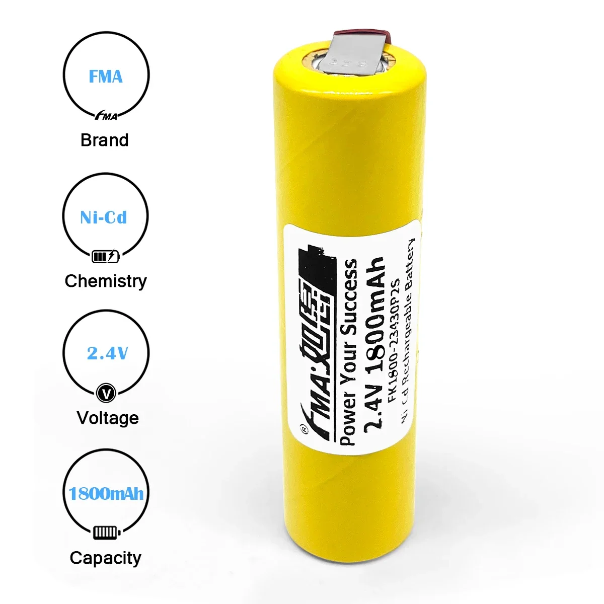كولجيت A1500 GP75AAH2A1H استبدال بطارية Ni-Cd 2.4 فولت 500-1800 مللي أمبير قابلة للشحن لفرشاة الأسنان ماكينة الحلاقة الكهربائية