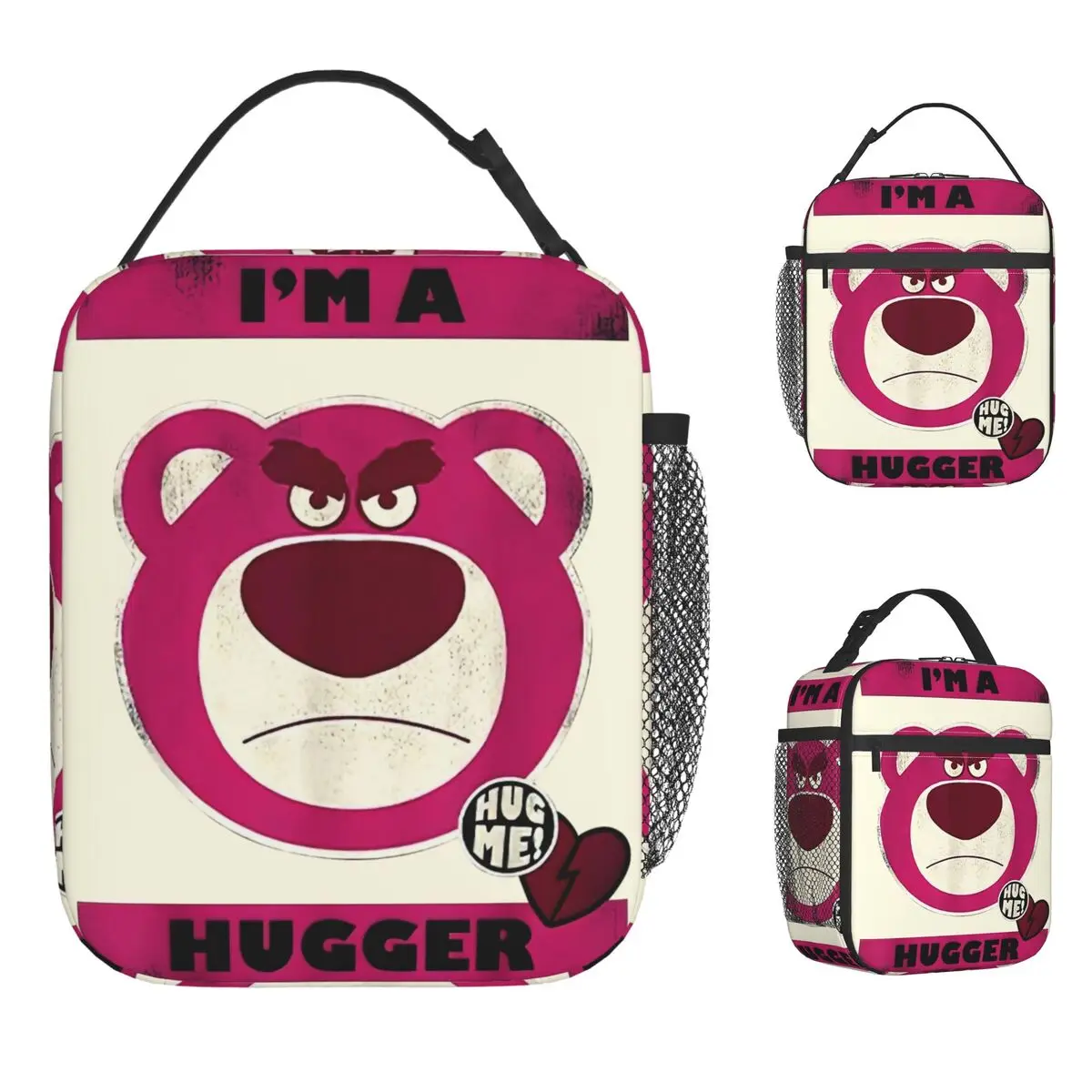 

Strawberry Bear Insulated Lunch Bags Leakproof Lotso Lunch Container Thermal Bag Lunch Box Tote Beach Picnic Men Women