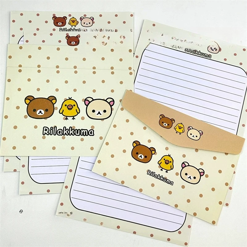 Rilakkuma Cartoon High-Looking Cartoon Letter Paper Set Message Confessions and Blessings Literary Letter Paper