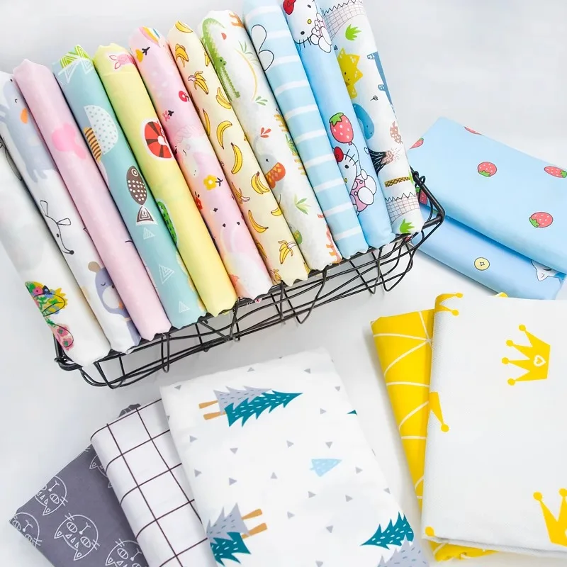 Cotton Class A Fabric Baby Bedding Fabric By The Meter Children's Cartoon Quilt Cover Clothing Twill Soft  Friendly Sewing Cloth