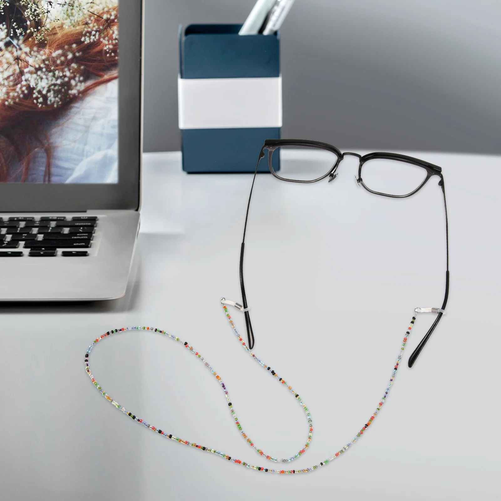 

2Pcs Glasses Lanyards Durable Anti-Lost Eyeglasses Chain Lightweight Sports Glasses Strap for Women Eyeglasses Holder