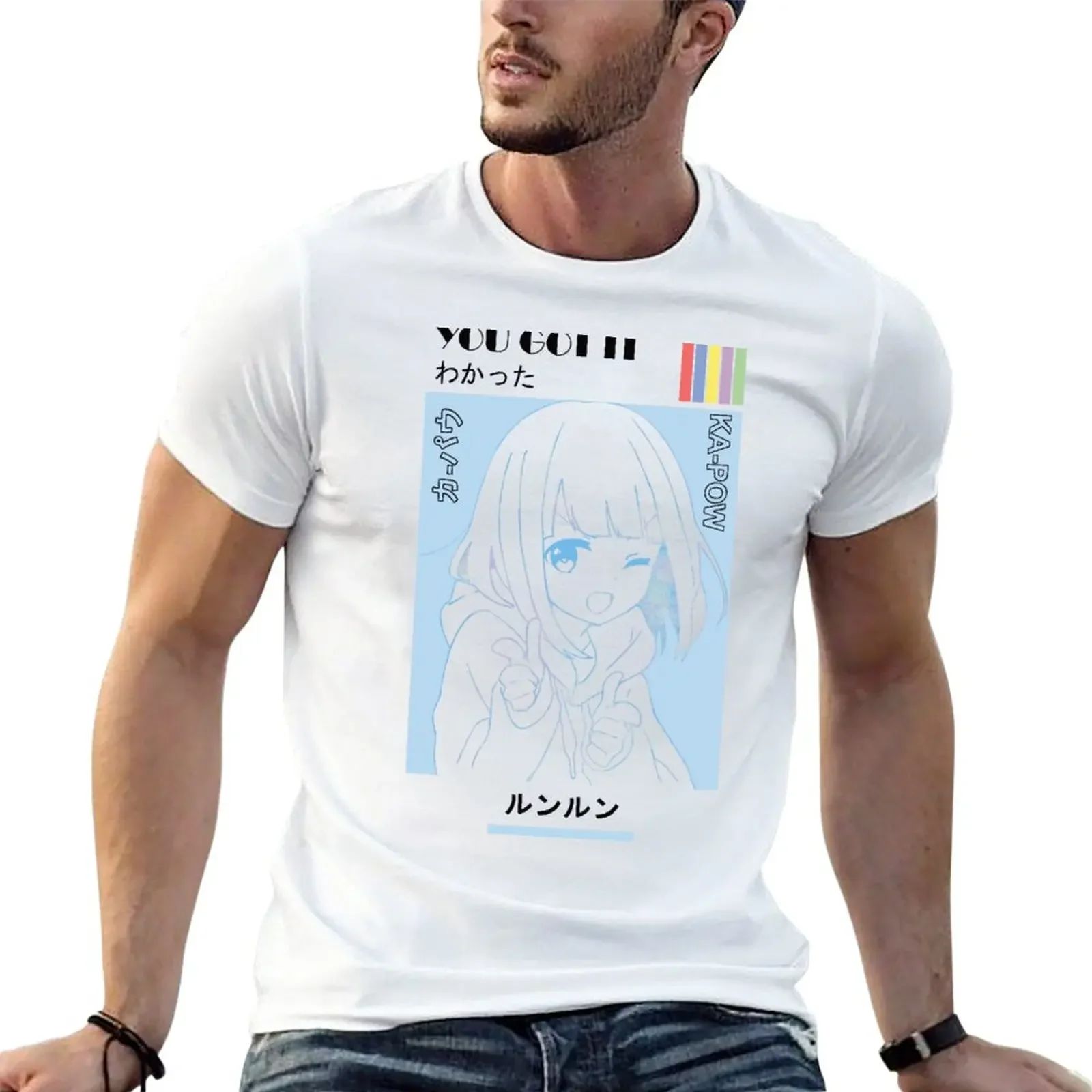 New cute and cheerful anime girl T-Shirt Aesthetic clothing anime figures mens designer t shirt