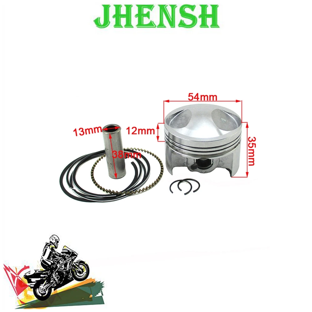 JHENSH 54mm Piston Kit For Zongshen 125cc Oil Cooled Engine Pit Dirt Monkey Bike