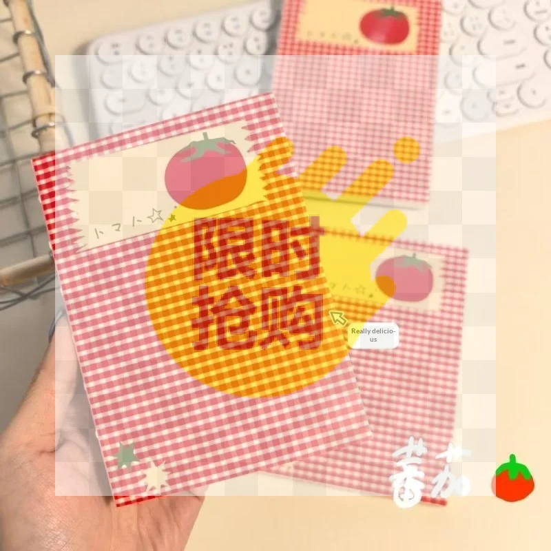 【D】New Tomato Pattern Notebook,78 Thickened Blank Notebook,Suitable For Writing,Painting,Sketch,Note-taking And Mind Creation