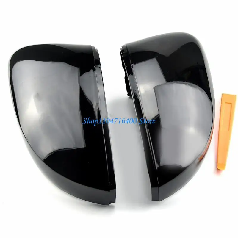 

y1gd Car Rear View Mirror Cover for VolkswagenPolo MK5 Mirror Rain Eyebrow Guard Side Mirror Housing for Case 2pcs