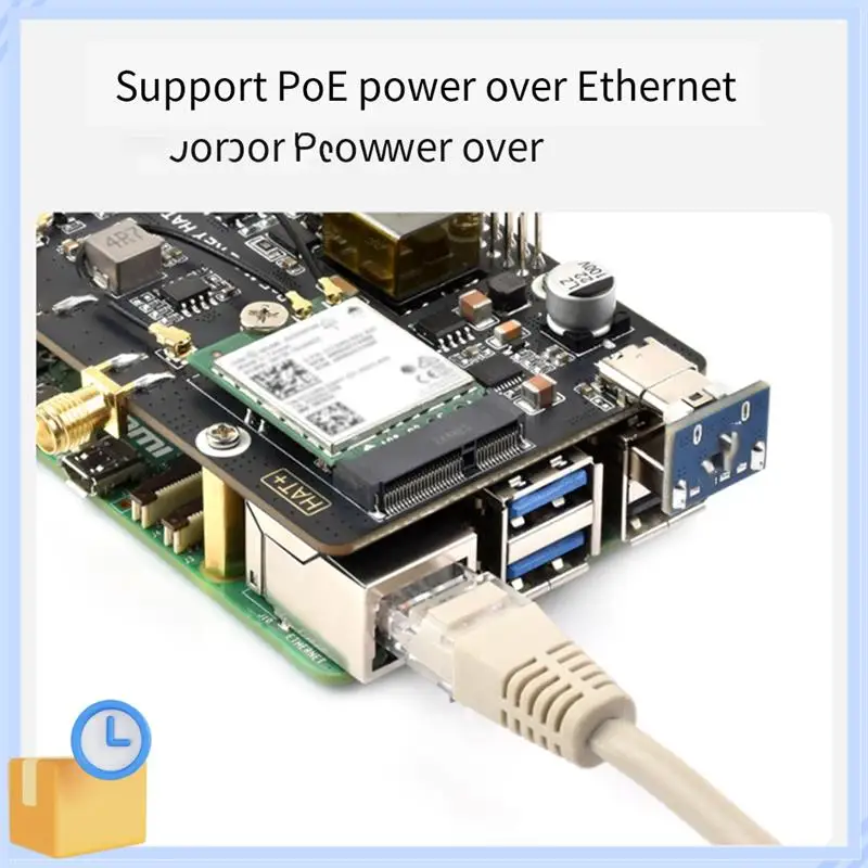 Adaptateur de clé Pcie vers M.2E populaire avec fonction Poe pour Raspberry Pi 5, Compatible avec NGFF (clé M.2E) NIC sans fil