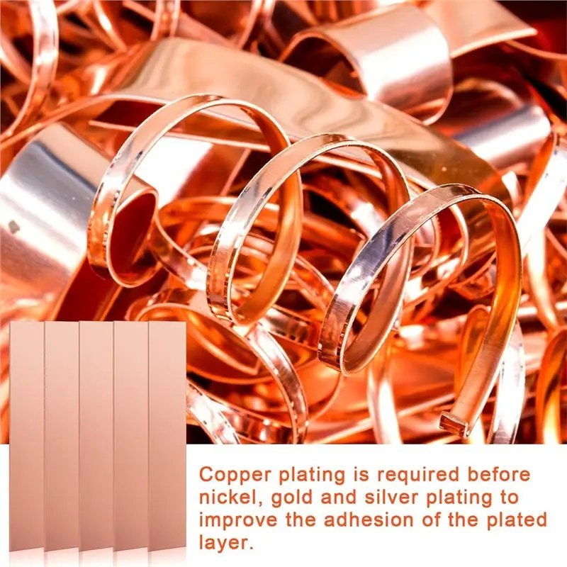 B08B-Copper Electrode Strip 1Mm X 25Mm X 150Mm- 20-Pack Pure Copper Anode Sheets For Plating And Electroplating
