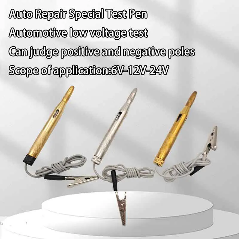 

Медная электрическая ручка 6V12V2 4 В, тестовая лампа цепи автомобиля, Проверка цепи, ремонт, проверка электрической цепи, тестер цепи, инструменты для проверки