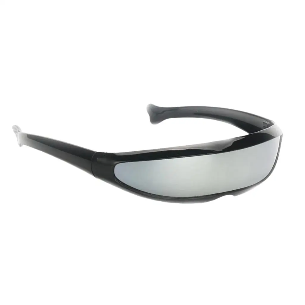 Space Alien Costume Futuristic Robot Decoration Single Lens Visor Sunglasses