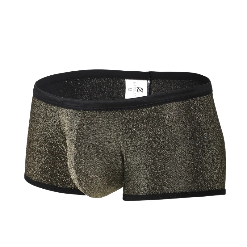 Men Ice Silk Briefs Thin Breathable Mesh Low Rise Underwear U-convex Pouch Hanging Crotch Sexy Male Panties