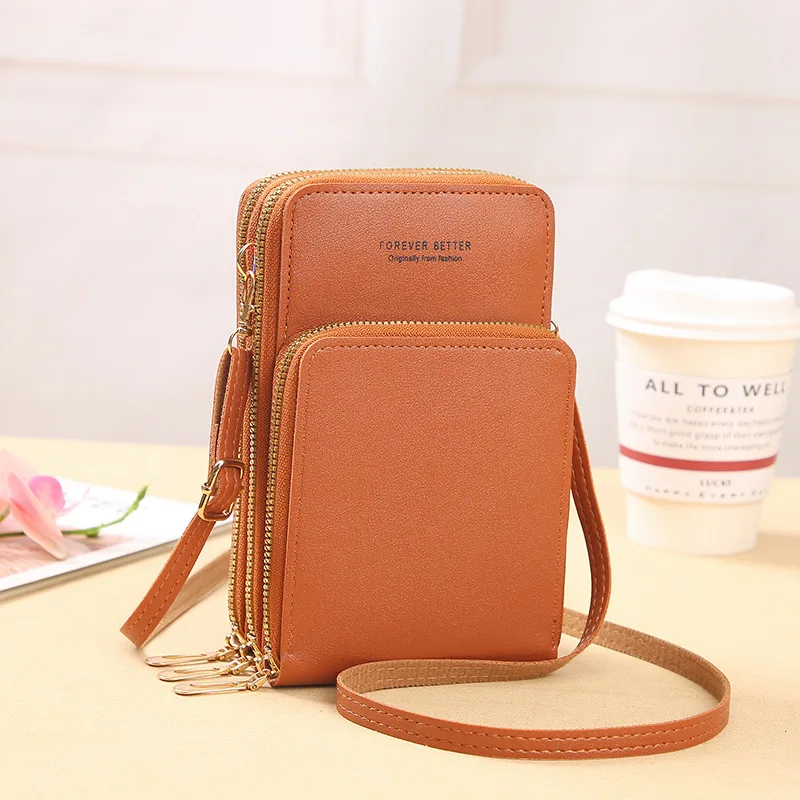 Crossbody Cell Phone Shoulder Bags for Women Touch Screen Phone Wallet Luxury Bags 2022 Ladies Card Hold Purse Clutch Handbags