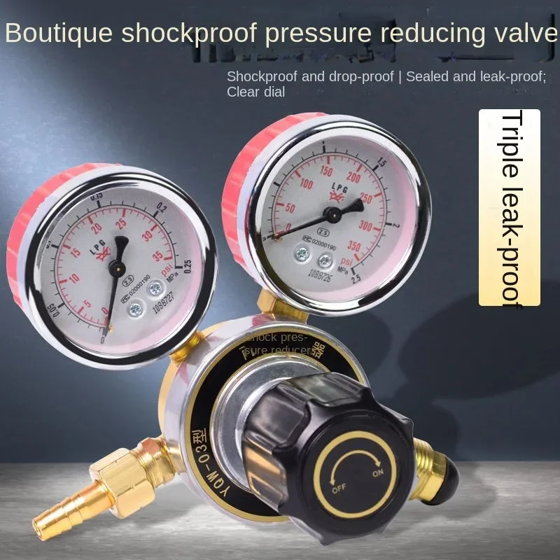 Oxy-Acetylene Propane Pressure Gauge Reducing Valve Shock Reducer Lpg Cylinder Pressure Gauge