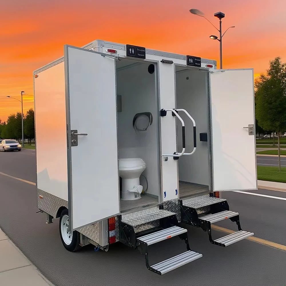 Toilet and Shower for Camping and Outdoor Living Portable Bathroom Trailer Portable Shower Restroom Trailer