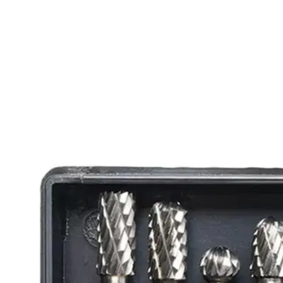 10pcs Carbide Rotary Burr Set Hard Metal Die Grinder Bits For Wood Carving Metal Polishing Grinding Tool Kit