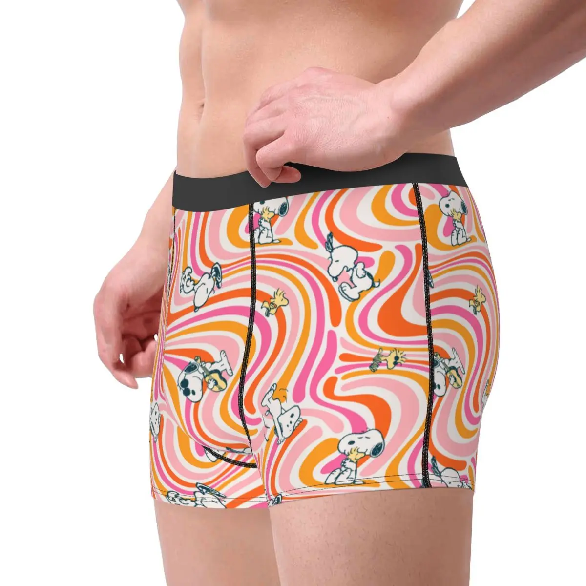 Men Snoopy Boxer Briefs Shorts Panties Soft Underwear Cartoon Male Novelty Underpants