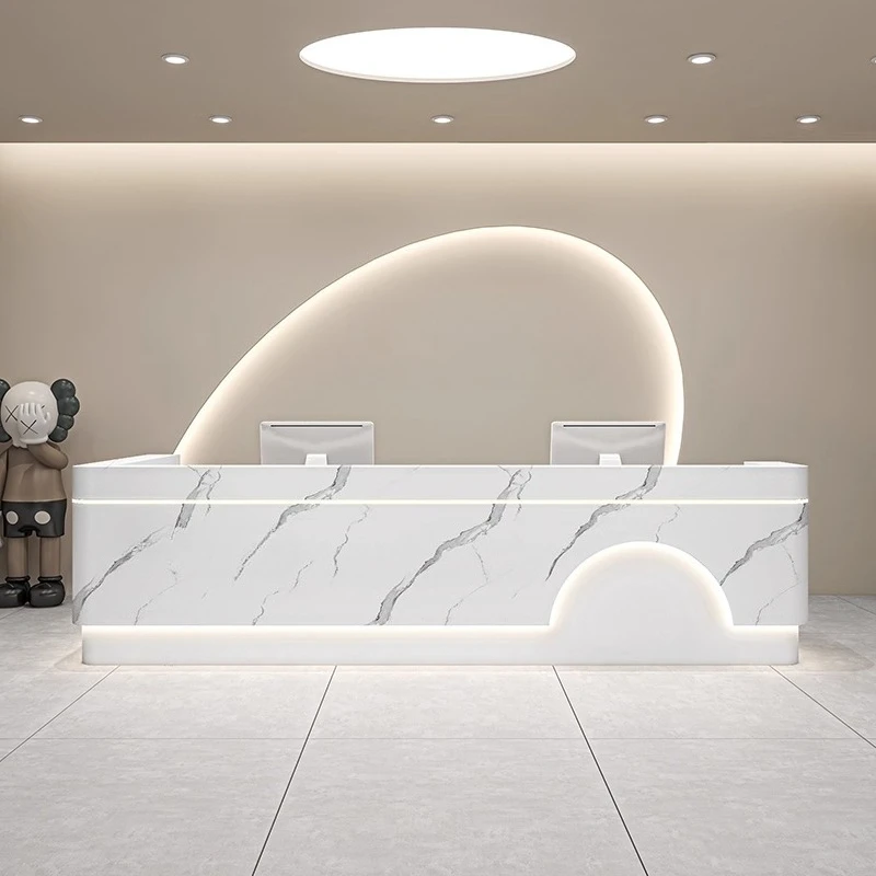 

Современная деловая мебель для приемной, подставка для кафедры для церкви, промышленный стол, офисный стол, салон, стойка регистрации, стойка регистрации