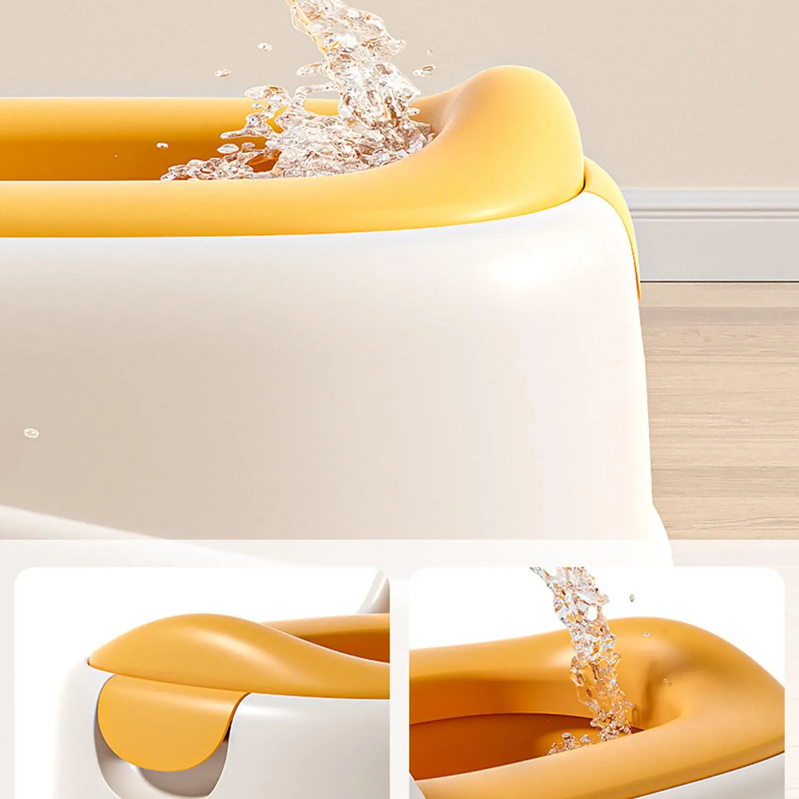 Toddler Potty Baby Toilet Trainer Portable Training Toilet For Travel Stable And Safe Oval Bottom Design Non Slip Potty For Kids view 4