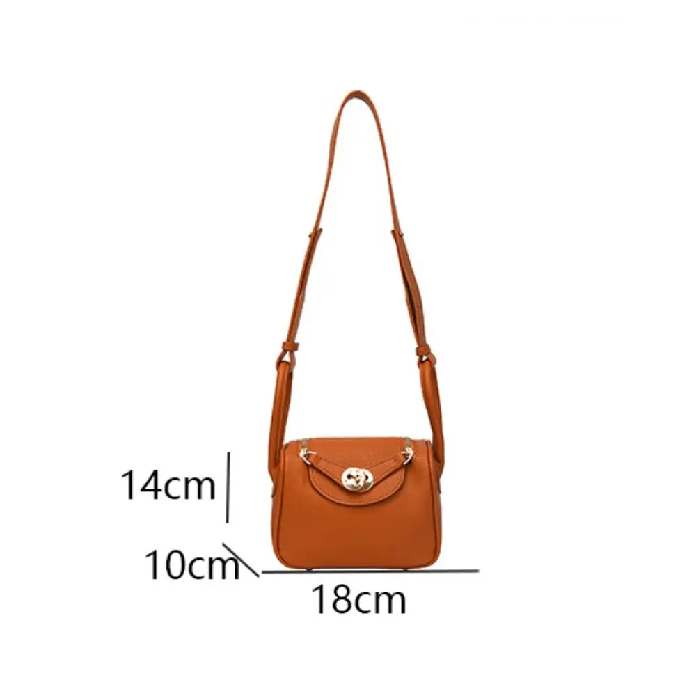 High-capacity Tote Bags Minimalist Crossbody Pu Leather Underarm Handbag Solid Color Single Shoulder Bag Girl