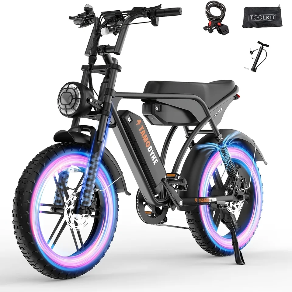 Adult Electric Bicycle | 749W Brushless Motor, Detachable 48V 15.6*AH Dual Batteries, 7-Speed, 20x4 Fat Tires, Hydraulic Disc Br image 1
