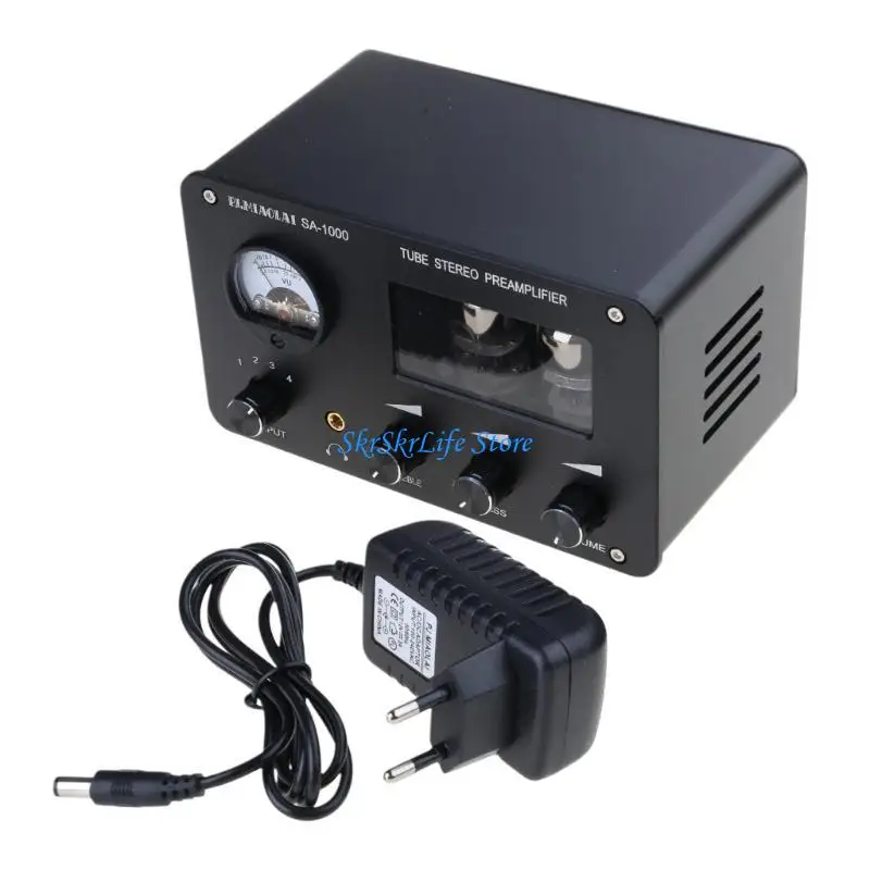 E65E HIFI Tube Preamplifier Fever Bile Duct Tone Adjustment 4 Inputs 2 Outputs Auditory Switching Enhances Sound Experience