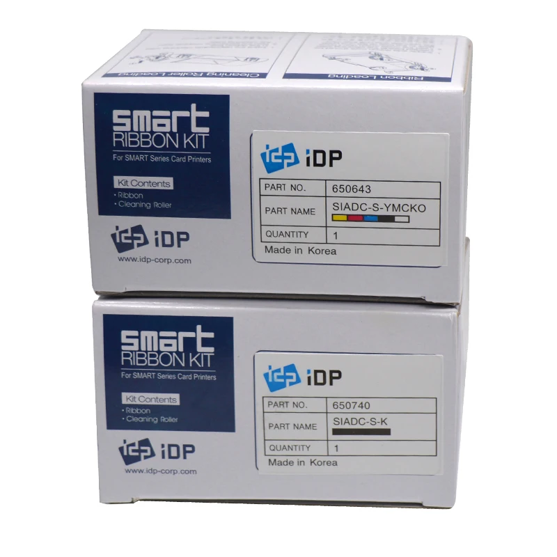 

Цветная лента IDP Smart 650634, 250 отпечатков 650643 650740, черная лента для принтера карт IDP Smart-30S 30D 50S 50D 50L