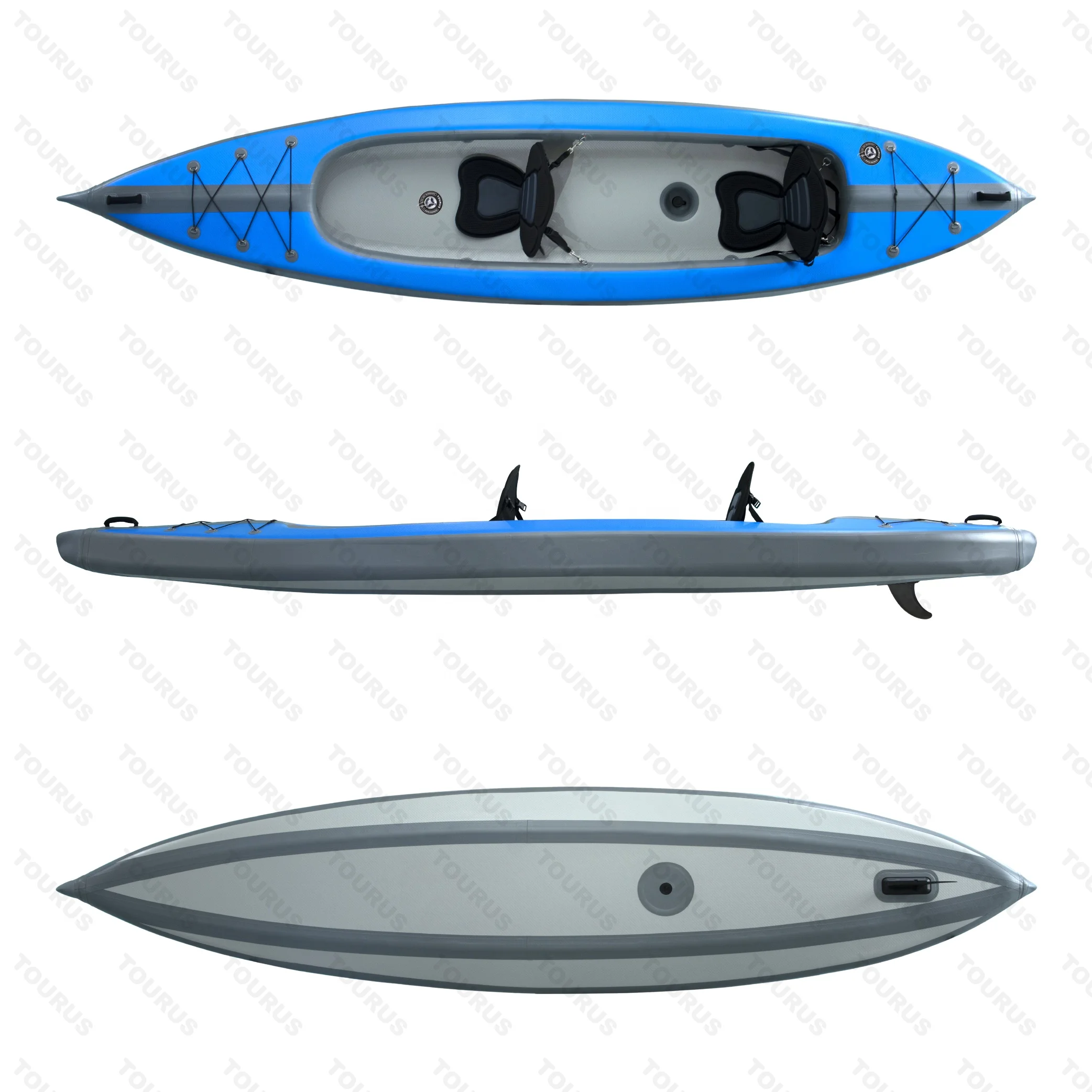 Kayak Oem Logo Rigid Performance DWF Material 1or 2 Persons Inflatable Drop Stitch Kayak