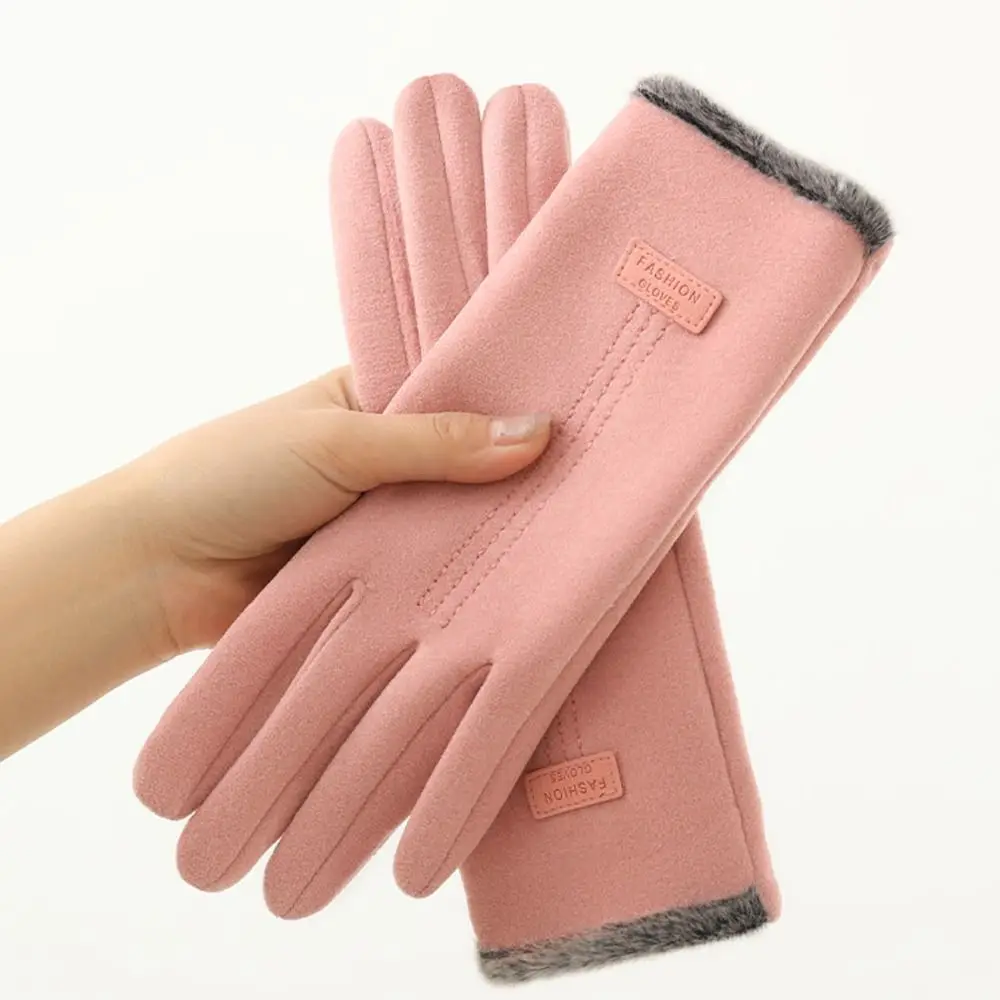 Fashion Autumn Winter Gloves Outdoor Sport Windproof Riding Gloves Touchscreen Thickned Warm Mittens for Women