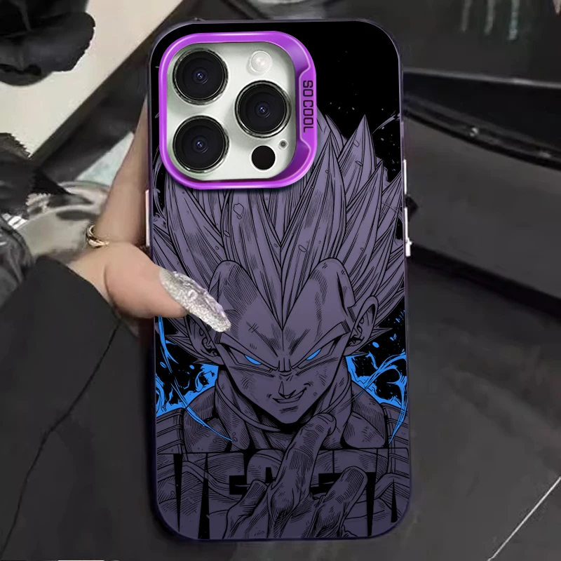 Funda Anime D-Dragon Ball Goku Vegeta para iPhone 17 16 15 14 13 12 11 Pro Max Plus 17 Air 16E X XR XS Max a prueba de golpes 5