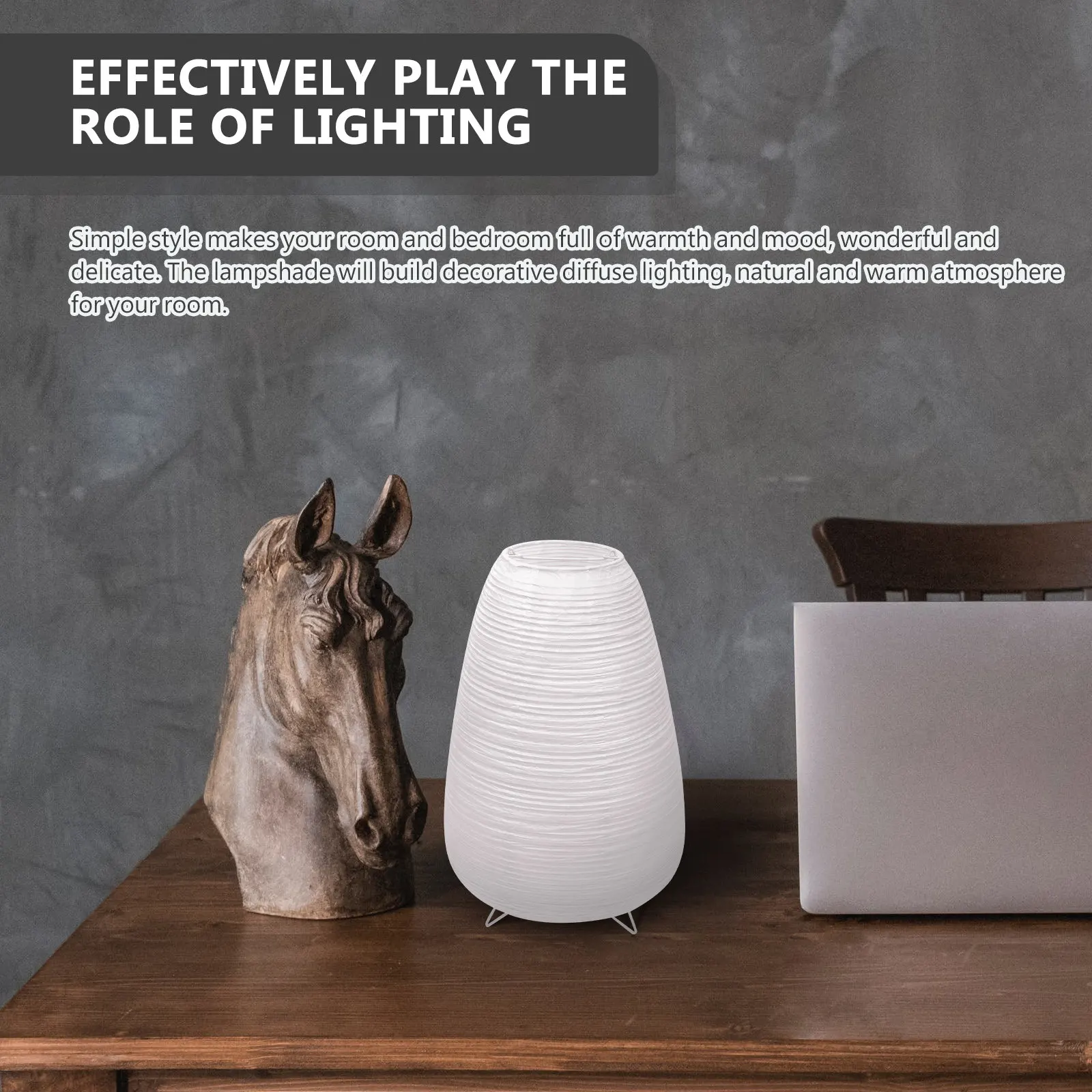 

1 шт. бумажный абажур в скандинавском стиле, декоративный светильник для прикроватной тумбочки, креативный стильный бумажный абажур, декоративный элемент интерьера.