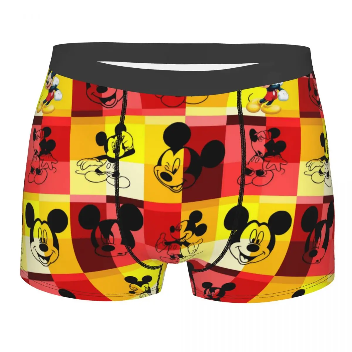 

Custom Novelty Mickey Mouse Collage Boxers Shorts Panties Men's Underpants Stretch Anime Cartoon Briefs Underwear