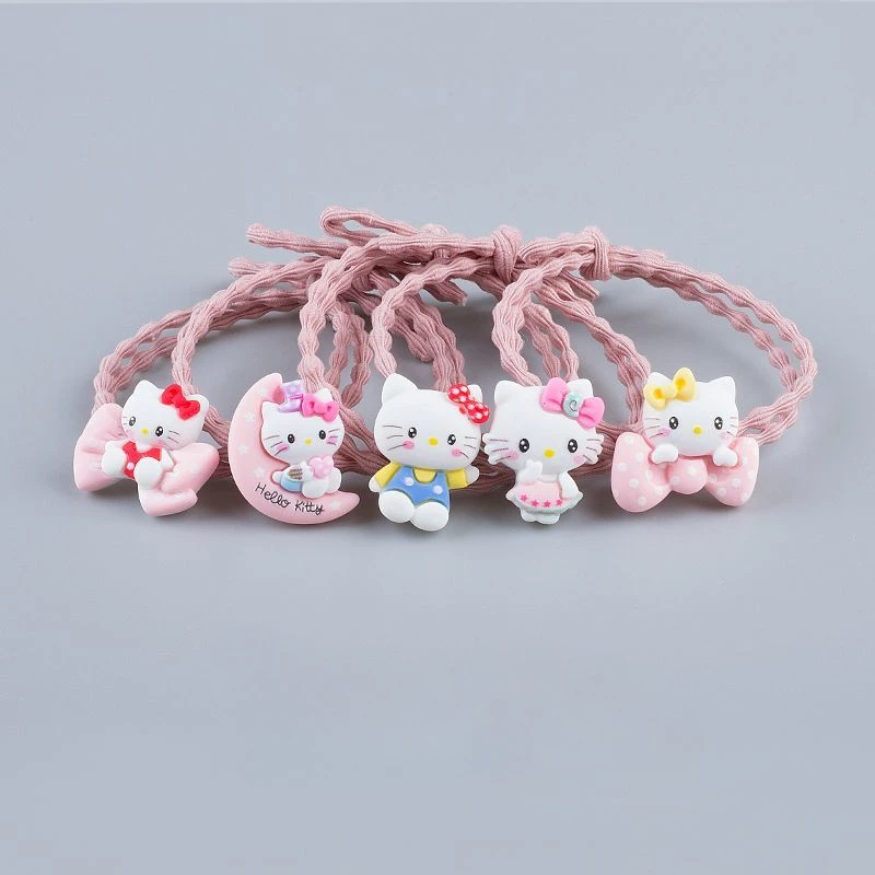 Sanrio cartoon animation cute hair tie girl heart children's headband Hello kitty sweet hair accessories hair tie rubber band