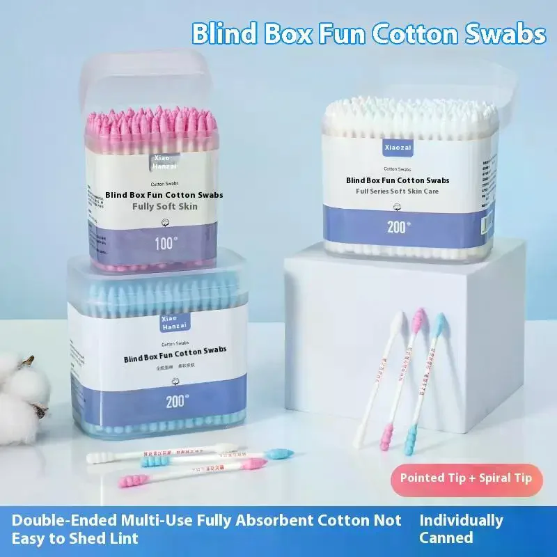Accessory 100/200pcs Double Head Multi-purpose Fluorescent Agent Free Cleaning Tampons Cotton Buds Baby Nursing Supplies Swab
