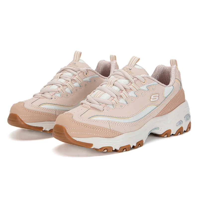 

Skechers Women's Shoes D'Lites Series Lightweight Color-Blocking Casual Shoes Fashionable Retro Panda Shoes 13143-Pch