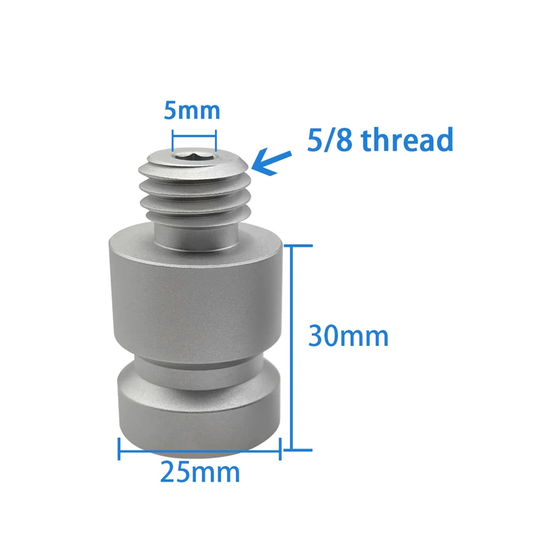 2pcs NEW aluminum alloy prism Adapter 30mm 5/8 x 11 thread GNSS RTK for Total Station prism poles GPS