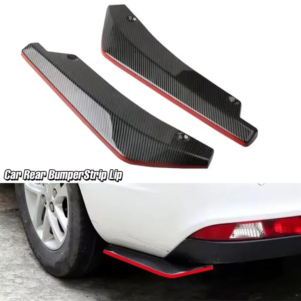 Car Front Rear Bumper Strip Lip Spoiler Diffuser Splitter 2Pcs Universal Car Scratch Protector Winglets Side Skirt Extension