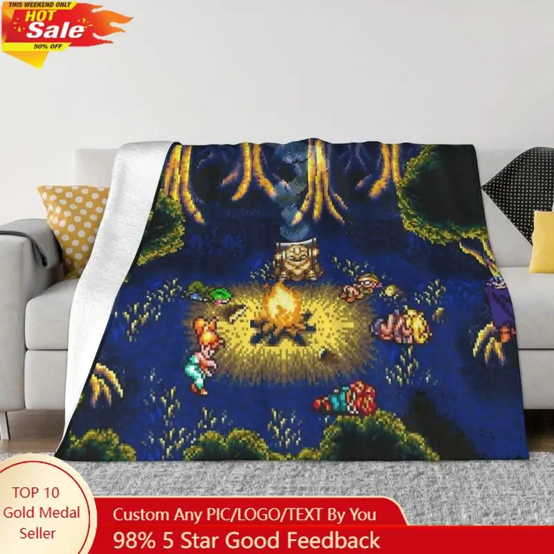 

Chrono Trigger Campfire Blankets Coral Fleece Plush Textile Decor Game Ultra-Soft Throw Blanket for Bed Couch Bedspreads