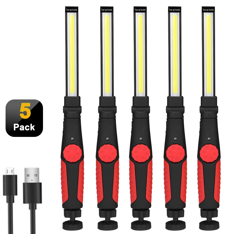 2PCSLampe de Travail COB Baladeuse LED 800LM Ultra Lumineuse, USB 2PCSLampe de Travail COB Baladeuse LED 800LM Ultra Lumineuse, USB